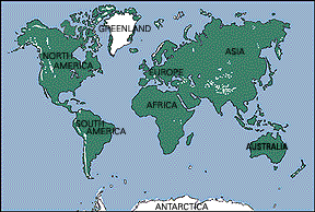 Map of Current Glaciers Worldwide