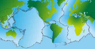 Mid Oceanic Ridges - Global Map